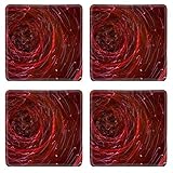 MSD Square Coasters Non-Slip Natural Rubber Desk