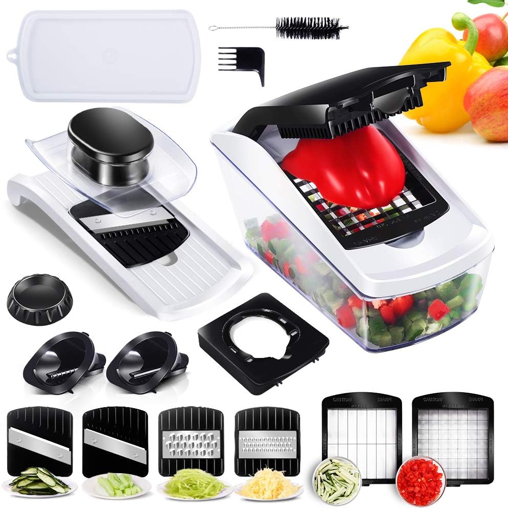 Vegetable Chopper Mandoline Fast Slicer 8 in 1 Multifunction Veggie Slicer Julienne Slicer Masthome