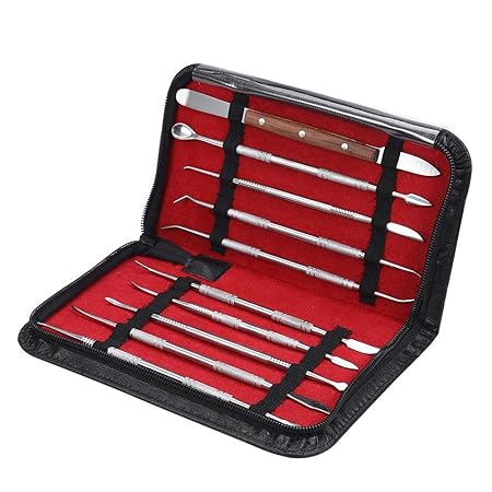 Zahnarzt werkzeuge kit - 10 teile/satz Tragbare Edelstahl Zahnarzt Dental Wachs Skulptur Zähne Werkzeug Set Kit Zahnarzt werk