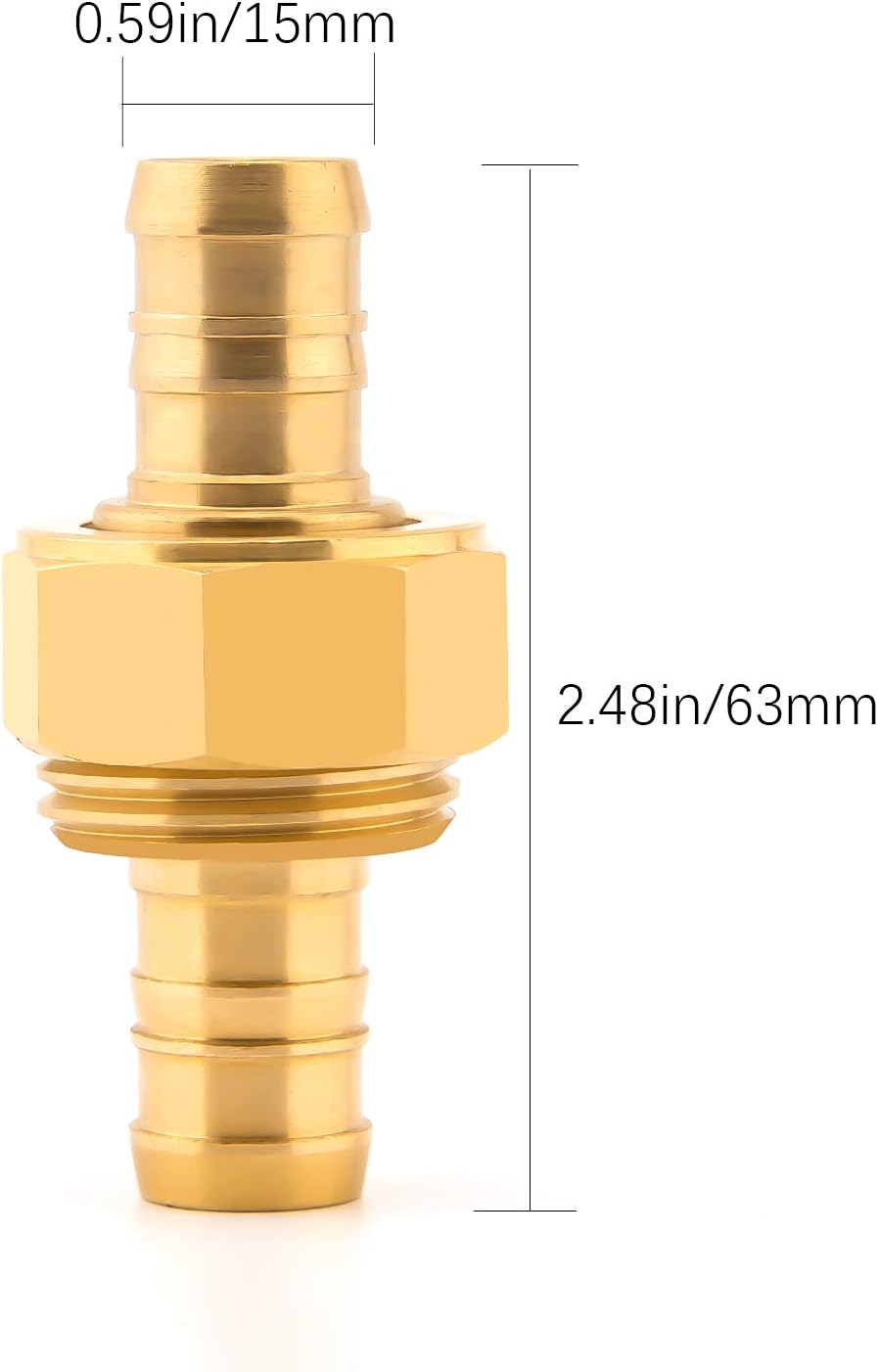 SAVITA 2 Sets 5/8 Inch Brass Garden Hose Repair Kit,Hose Mender End