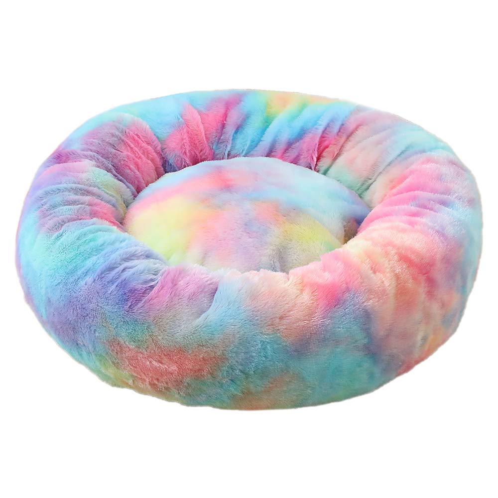 WINS Dog bed plush large donut cat bed pet cushions cat marshmallow bed fluffy dog beds mattress washable Colorful blue
