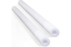 Hanaive 2 Pack Pool Noodles 52 Inch Foam Pool Swim Noodles Hollow Foam Noodle for Christmas Decoration Swimming Floats DIY Floating Craft Projects(White)