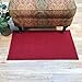 Indoor Doormat Rubber Backed, Solid Red, Non Slip, Kitchen Rugs and Mats