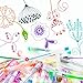 100 Gel Pen Coloring Set - Neon, Fluorescent, Glitter, Metallic, Pastel Gel Pens for Kids and Adult - No Duplicates Non Toxic Color Gel Pens by Crafty Clownfish