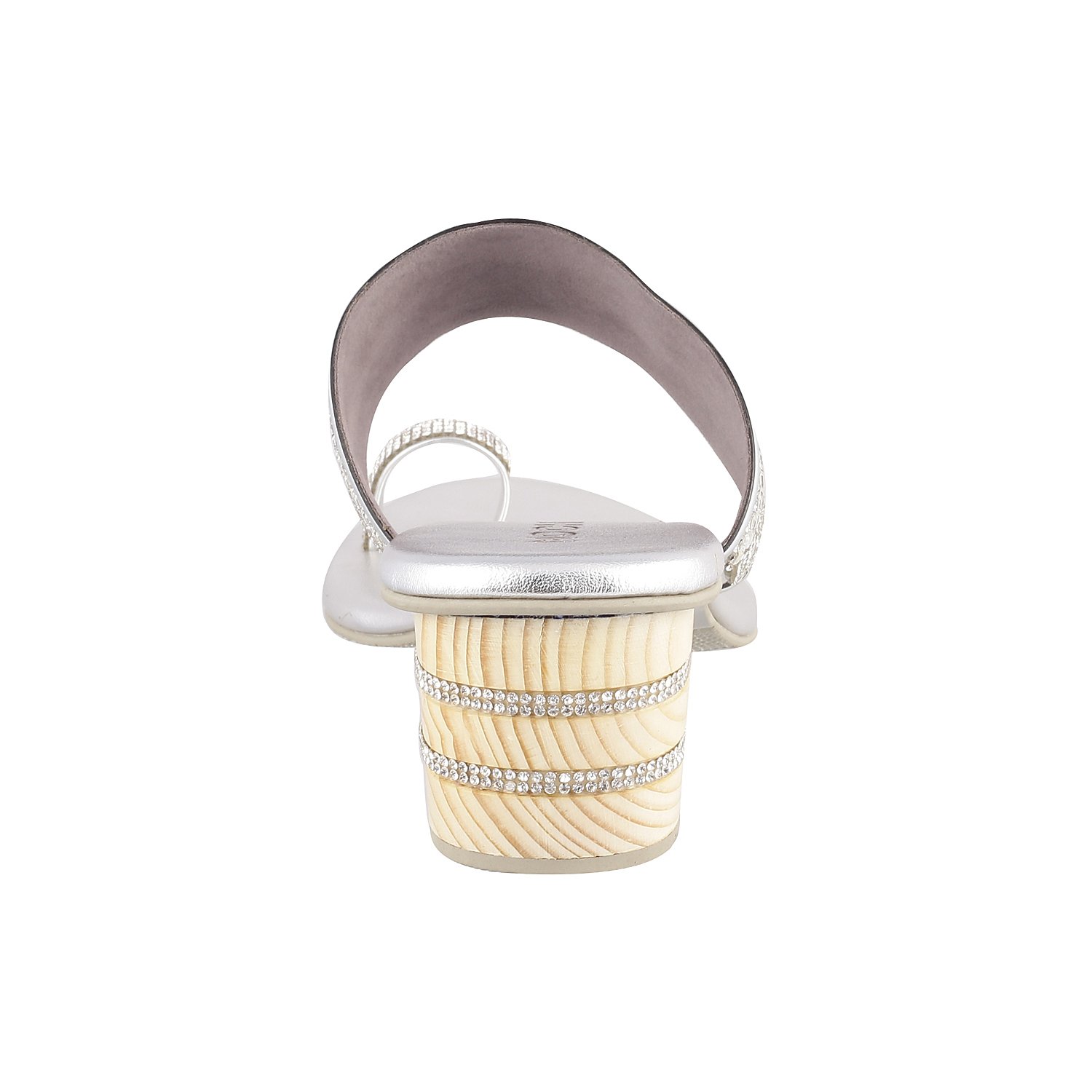 mochi women silver synthetic sandals (35-3115)