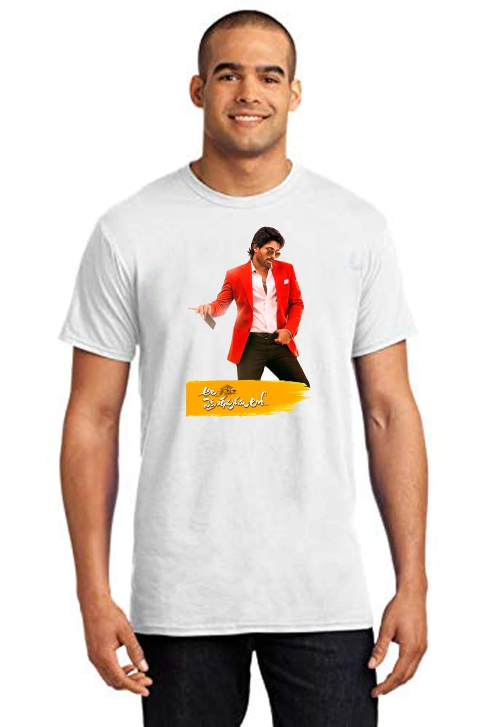 allu arjun red t shirt
