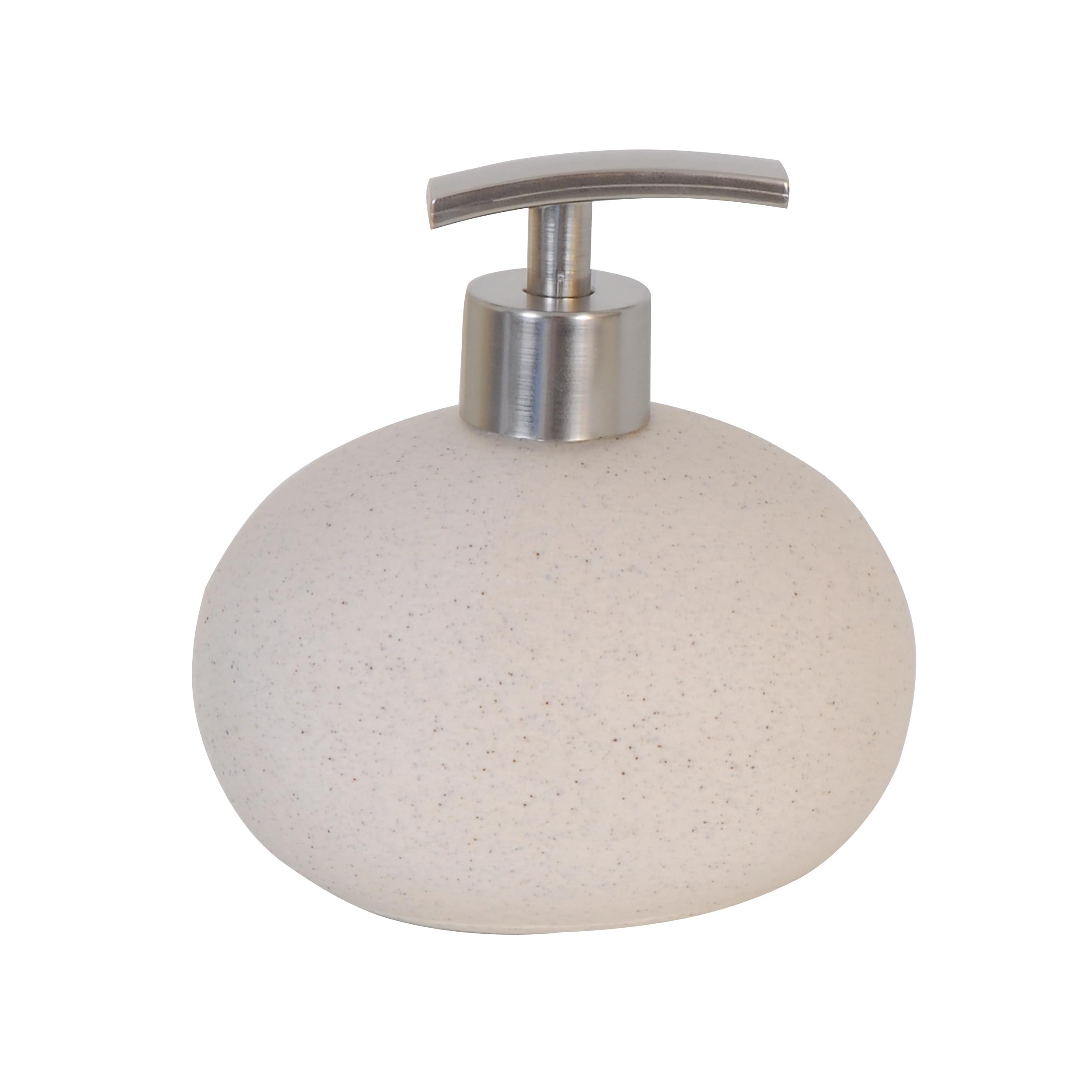 MSV ABS Sand Ceramic Stone Manali Soap Dispenser, Beige