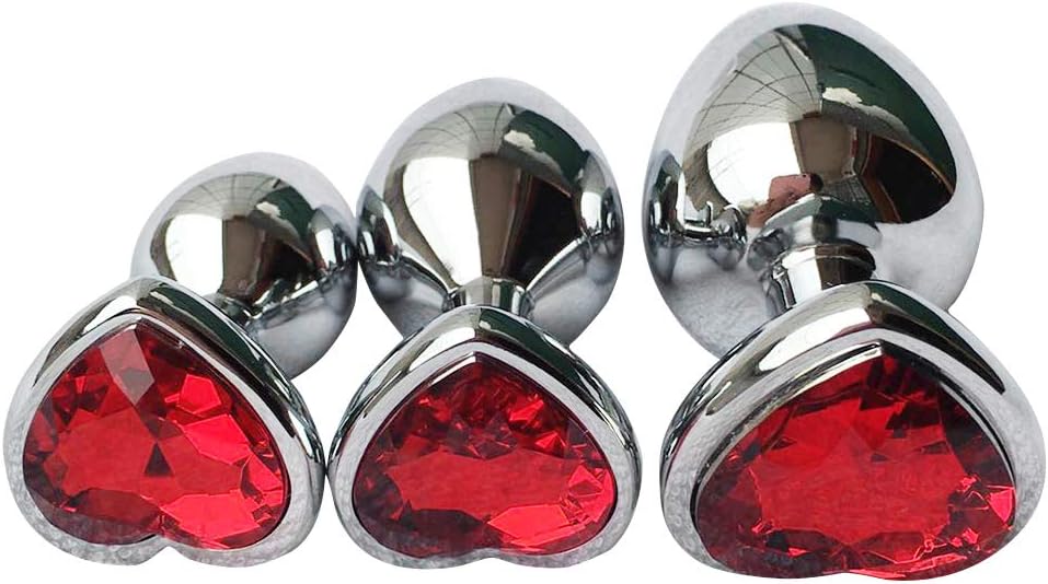 Eyessssty Crystal Jewelry Heart Smooth Beginner ÁnÁles Exercise Set, 3 Pieces/Set of Soft Plug Toys, Multiple Size