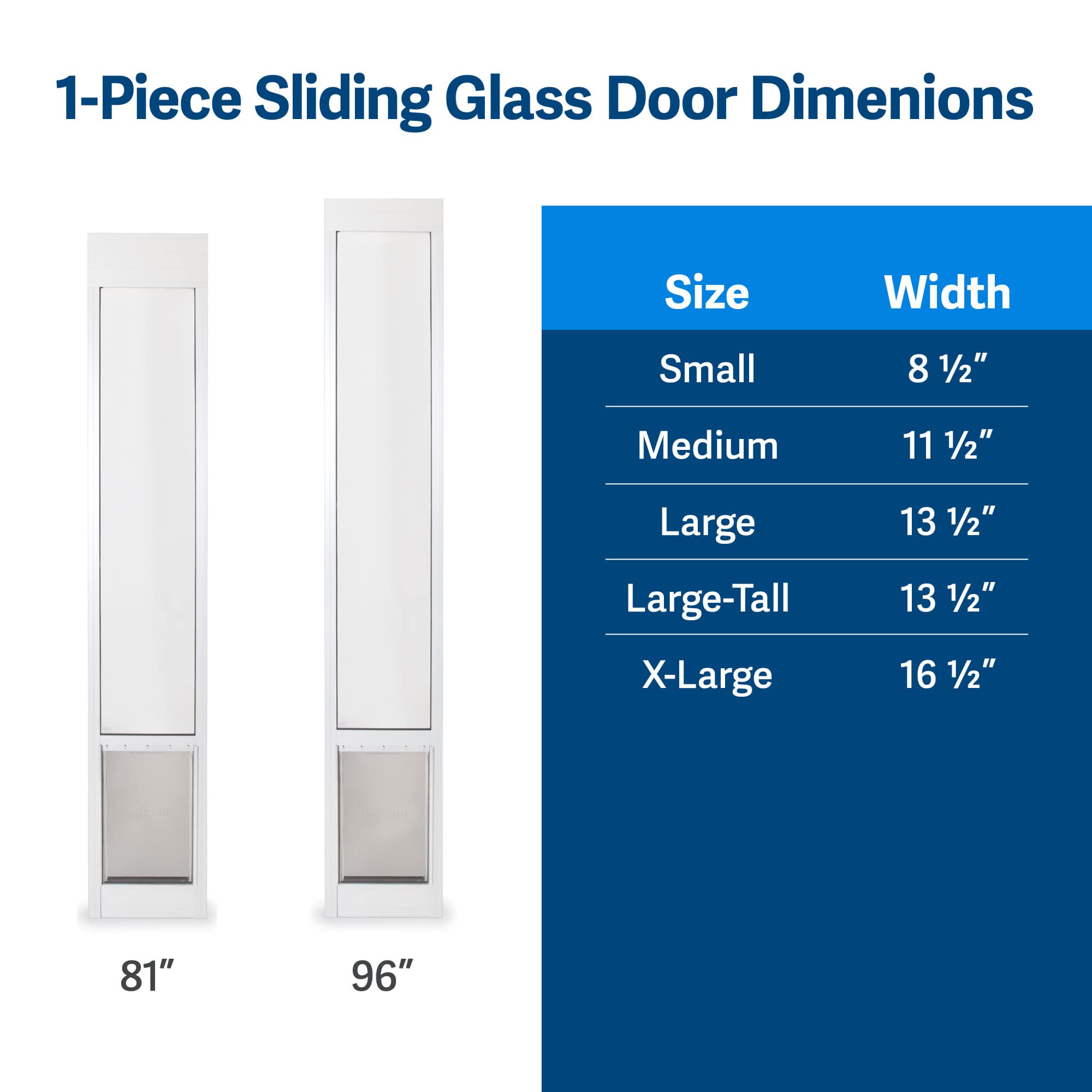 PetSafe Doggy Door for Sliding Glass Doors, Adjustable Height 75 7/8