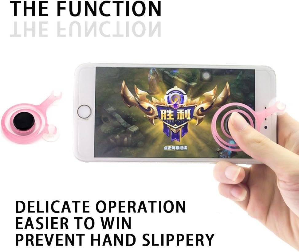 OUHOE Game Mobile Phone Joystick Mini Joystick Game Controller Fling Joystick for iPhone for iPad（Pink）