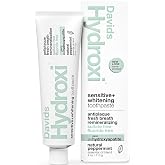 Davids Nano Hydroxyapatite Toothpaste Sensitive + Whitening Peppermint 4oz | Fluoride Free | Remineralizing | Enamel Health | Antiplaque | SLS Free | Made in USA | Recyclable Metal Tube | EWG Verified