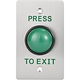 Push to Exit Button for Door Access Control Big Press Button IP68 Waterproof 304 Stainless Steel Shell NO/COM Output
