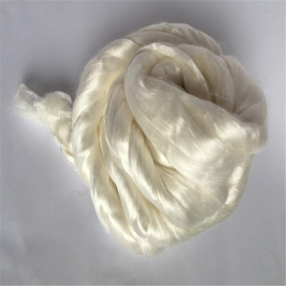 Silk Raw Silk Fiber Natural White Silk 