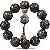 Zen Dear Unisex Burried Ebony Prayer Beads Buddha Buddhist Prayer Beads Meditation Mala Necklace Bracelet