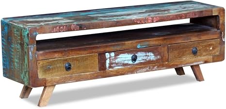 Vidaxl Massivholz Tv Schrank Fernsehtisch Fernsehtisch Amazon De Elektronik