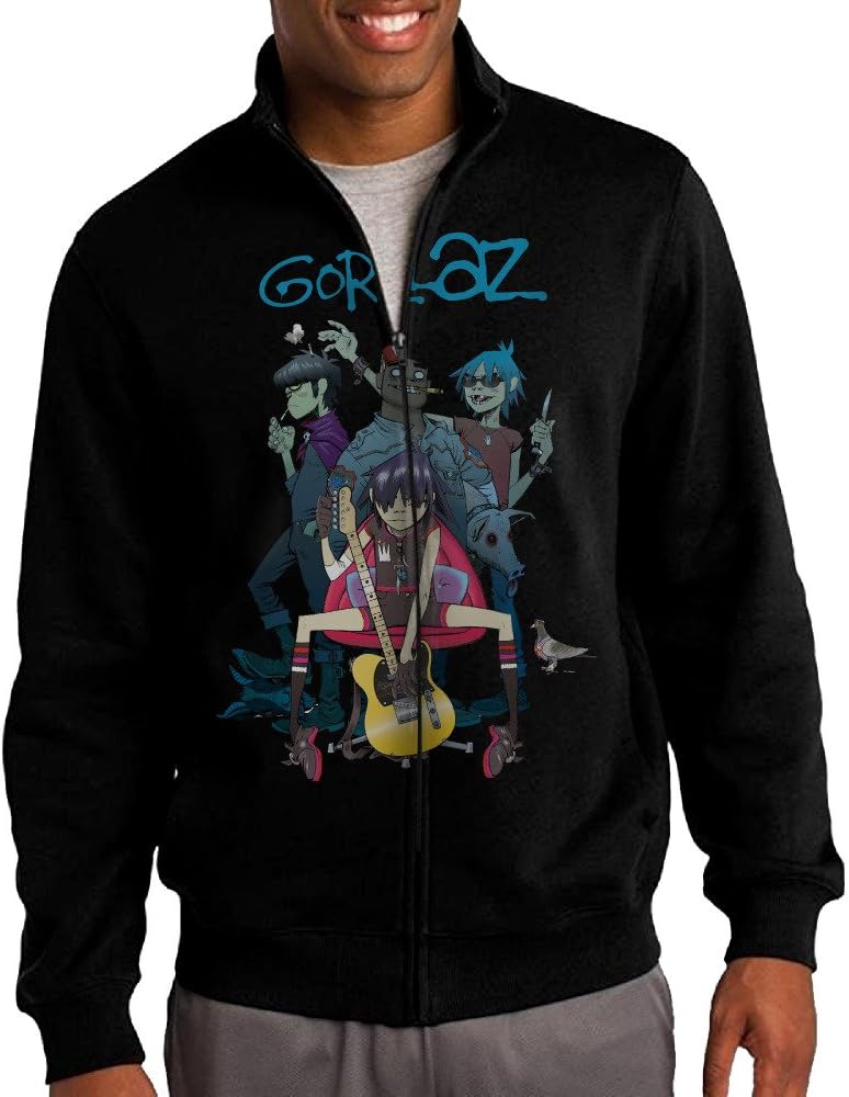 Gorillaz Band Animated Members Zip Up Hoodie Jackets For Men