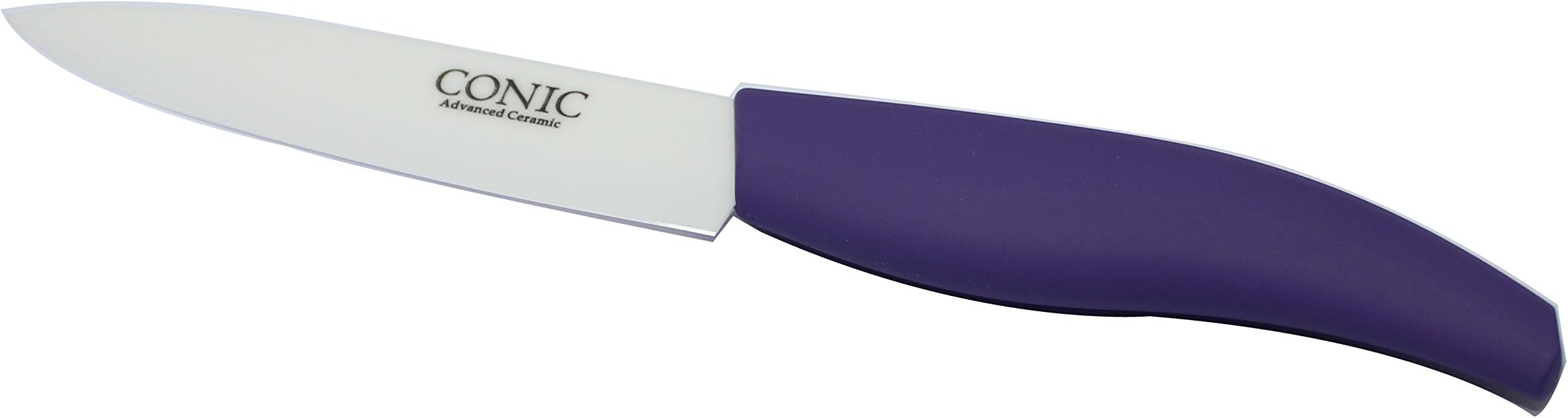 Conic Premium 2 Piece 4" Paring Ceramic Cutlery Knife Set Ck001 (Purple)