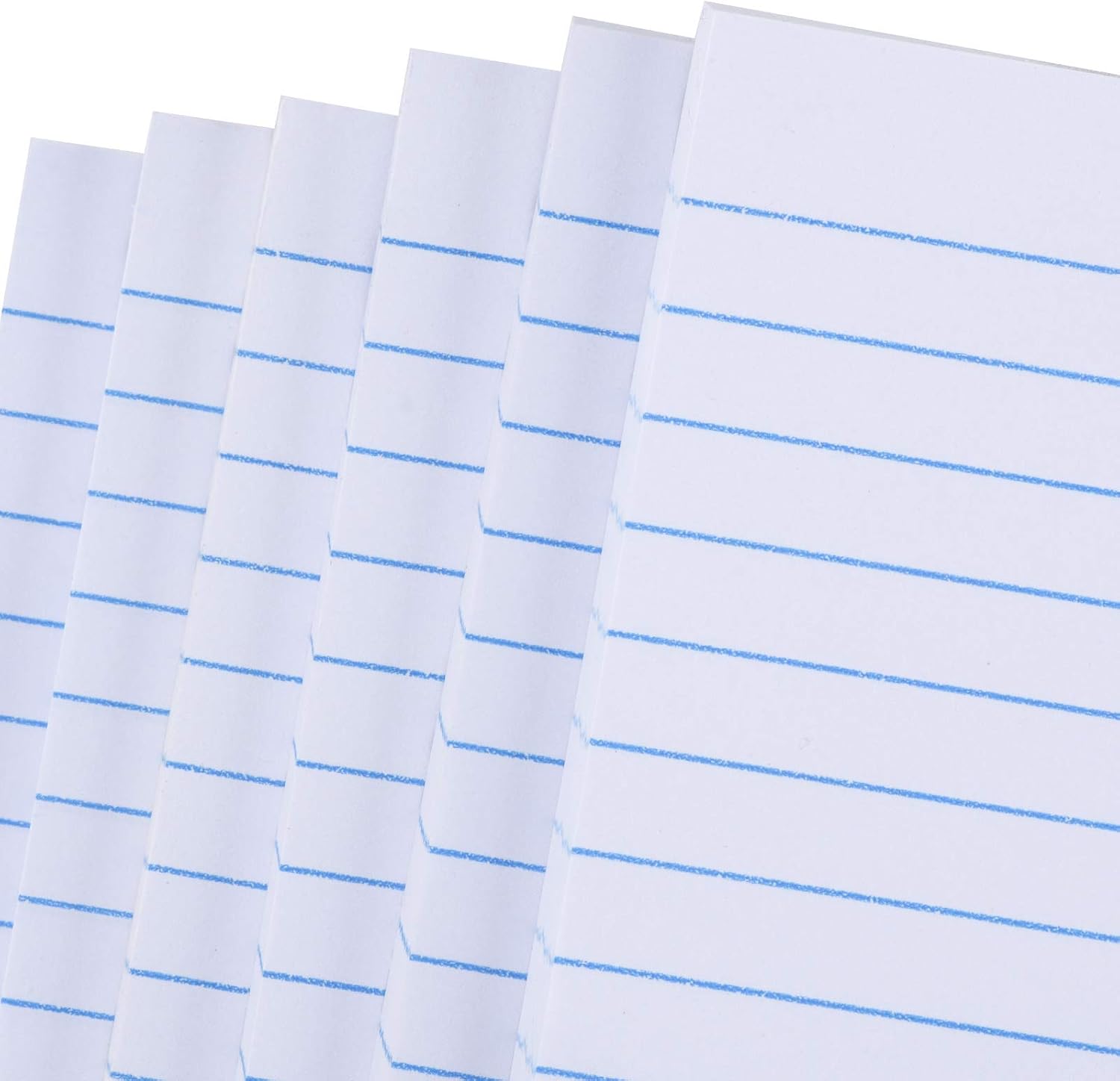 ZCZN Lined Sticky Notes, 98mm x 150mm, 600 Sheets, 100 Sheets/Pad, White, Ideal for Desk Office, School and Memos - Image 4