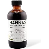 Hanna's Vanilla Extract Pure Bourbon, Premium Quality, 4 fl oz Glass Jar