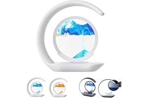 Sandscape Charger, 3-in-1 Sandscape Charger, 3D Moving Sand Picture Sandscapes Lamp, with Wireless Charging, Art Decor Sand A