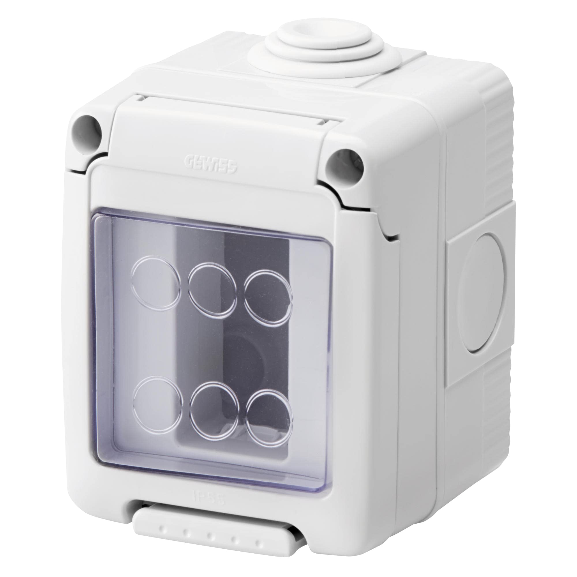 Waterproof Surface Box Series 27 for Gewiss System mechanisms - IP55-1 Module - Grey RAL 7035 - GW27041DY
