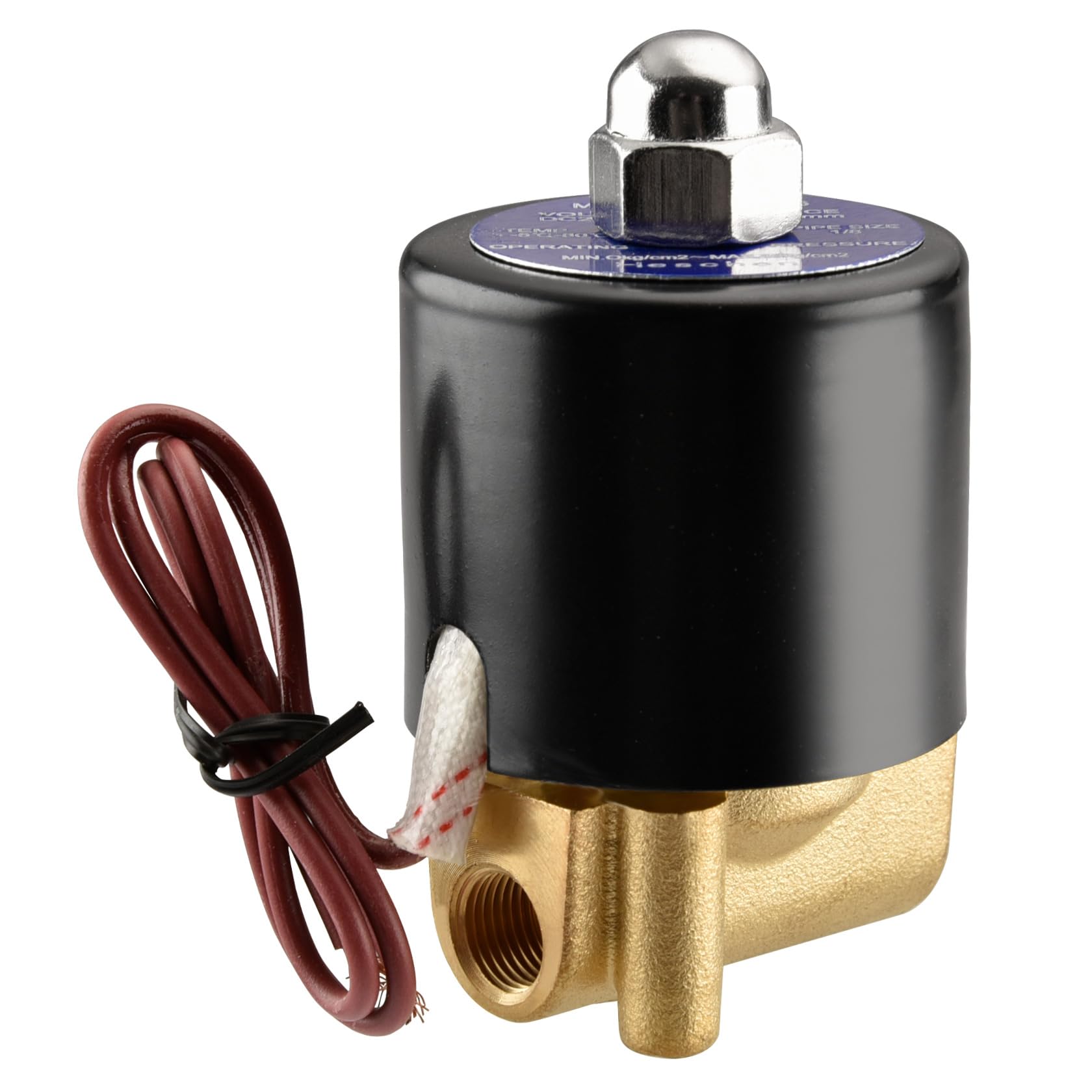 Heschen Brass Electric Solenoid Valve, 2W-025-06, PT1/8'', Normally Closed, Direct Action Water, Replacement Valve (DC24V-NC)