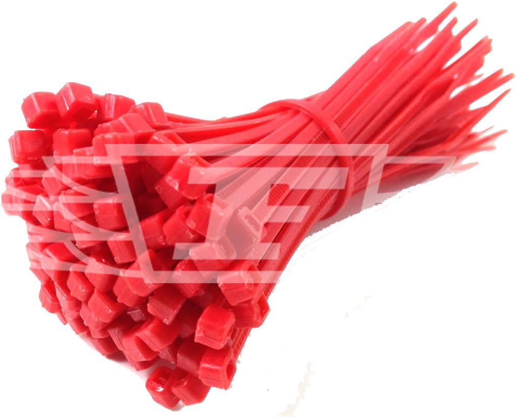 100 x RED Cable Ties/TIE Wraps/Zip Ties, 2.5mm x 100mm + Free UK DELIVERY