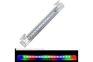 MASO Traffic Advisor Emergency Warning Light Bar 14 LED Wireless Solar Light Suck on Car Rear Window Car Multi-Functional Lamp for Vehicle