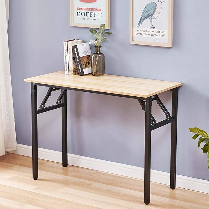 LEPAK Foldable Computer Desk,Modern Simple PC Laptop Study Gaming