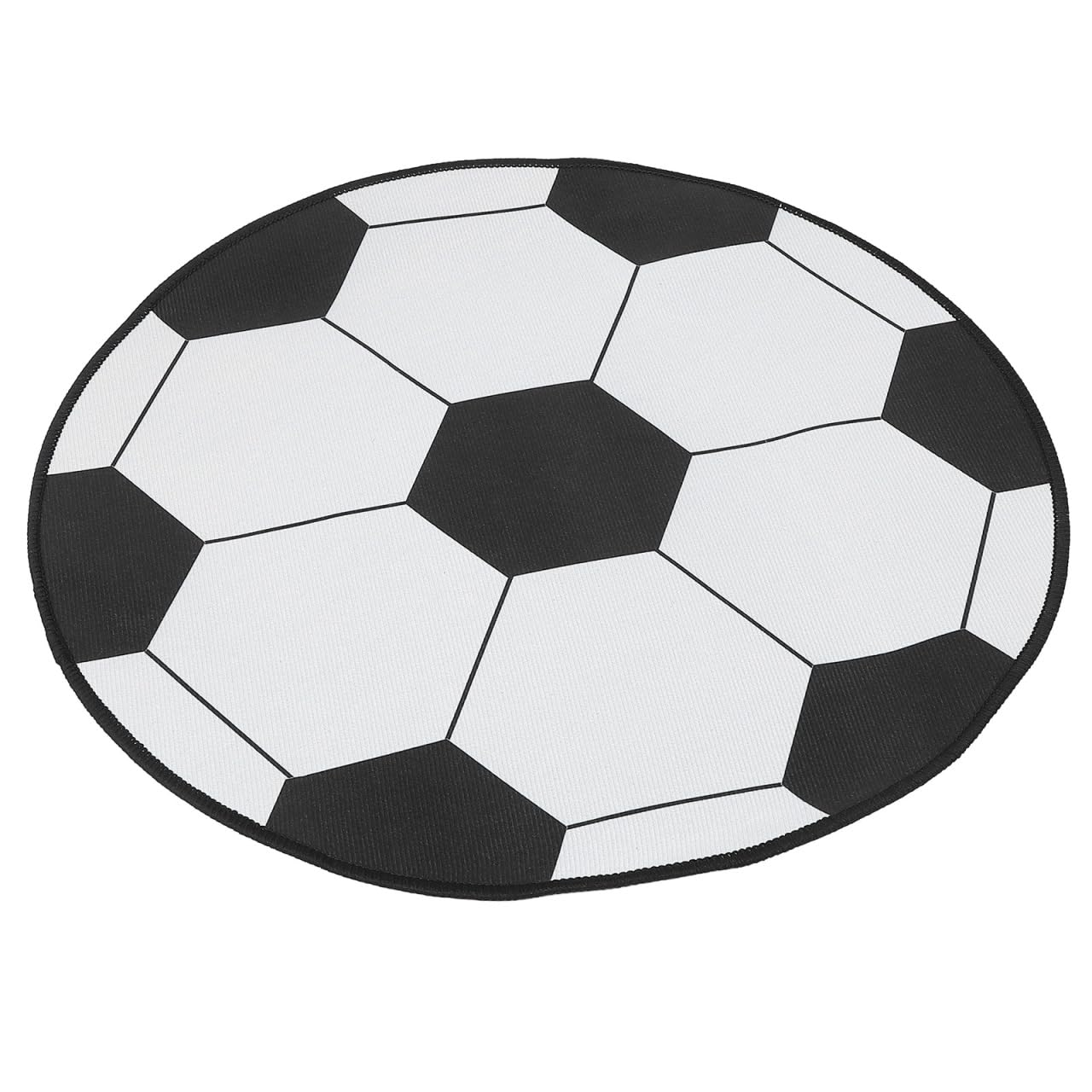 ORFOFE Football Carpet Mat 23.2 Inch Round Soccer Rug Decorative Front Door Floor Mat Anti-Slip Office Chair Sports Theme Home Decoration