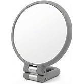 Danielle Magnification Folding Makeup Mirror, Grey, 15X