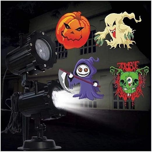 QAZWSXE Navidad Luces Del Proyector, 16 Patrón De Halloween ...