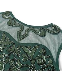 Metme - Vestido de cóctel con flecos para mujer de los años 20