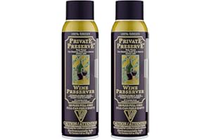 Private Preserve Wine Preservation System | 100% Green Gas Based | Suitable For All Wine, Port, Sake, Cognac, Whiskey, Fine Oil & Vinegar (Pack of 2)