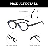 YAMEIZE Blue Light Blocking Glasses for Women Oval Frame Anti Fatigue view 3