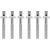 EASTROCK Drum Tension Rods Drum Screw 6 Pack M5X1 4/5 Inch | Percussion Replacement Accessory Drum Kit Screws (M5X45 mm)