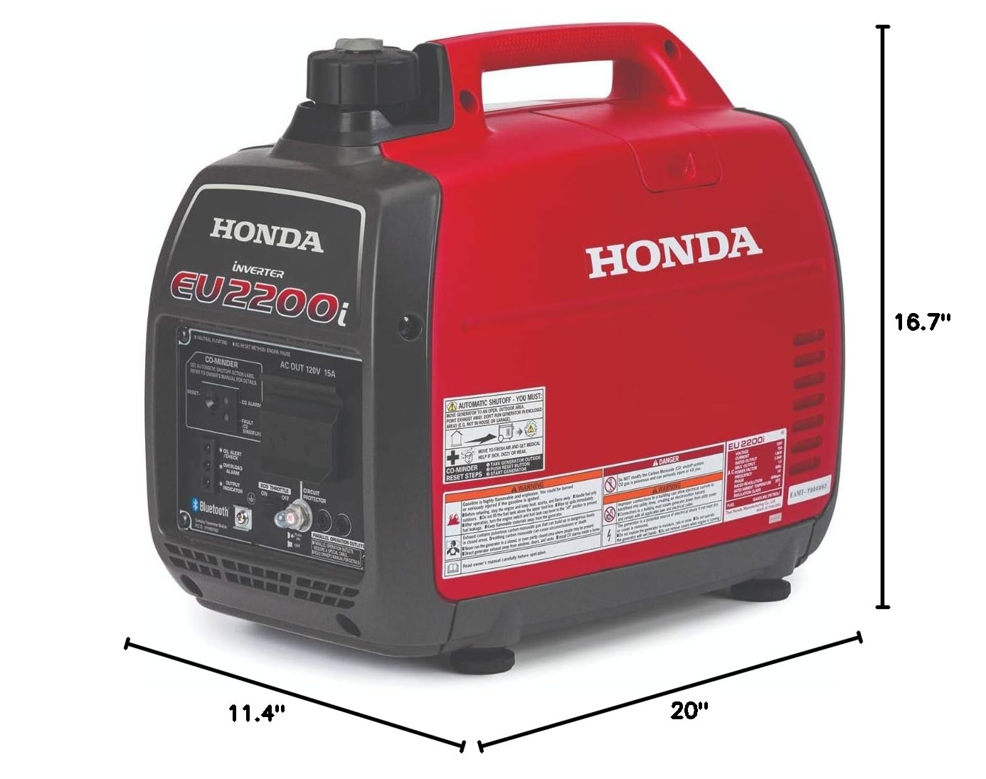 Honda EU2200ITAN 2200-Watt 120-Volt Super Quiet Portable Inverter Generator with CO-Minder