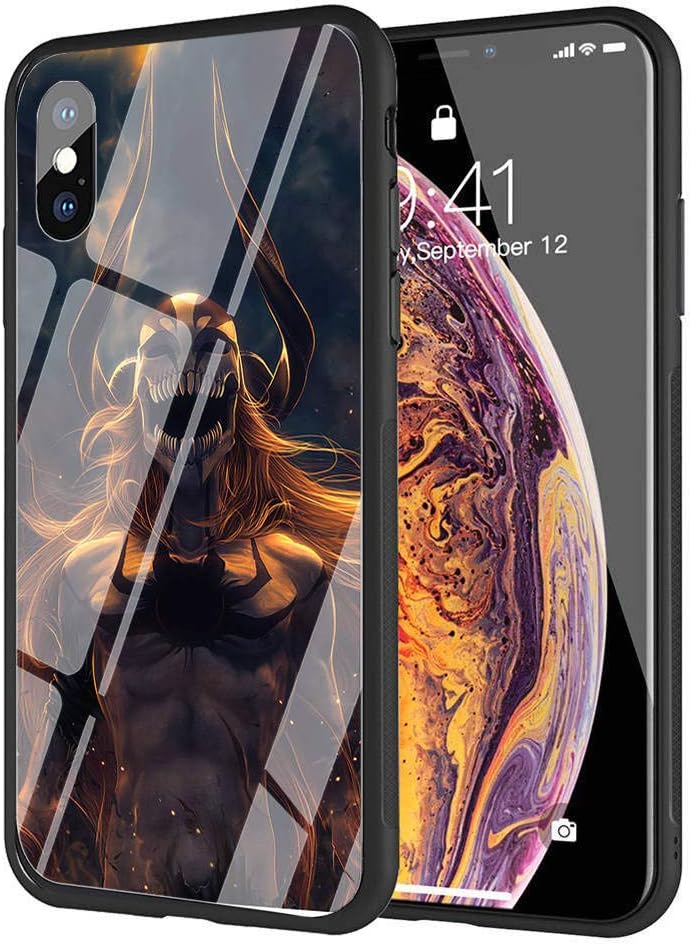 YZSGP AA-123 Bleach Hollow Phone Case for iPhone 7 Plus/8 Plus, Tempered Glass Back Cover with 360 Degree Full Strong Protection