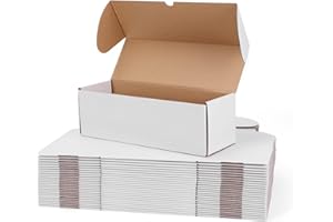 WIFTREY 12x4x4 Small Shipping Boxes set of 25, White Corrugated Cardboard Box 12''L x 4''W x 4'' H for Mailing Packing Shippi