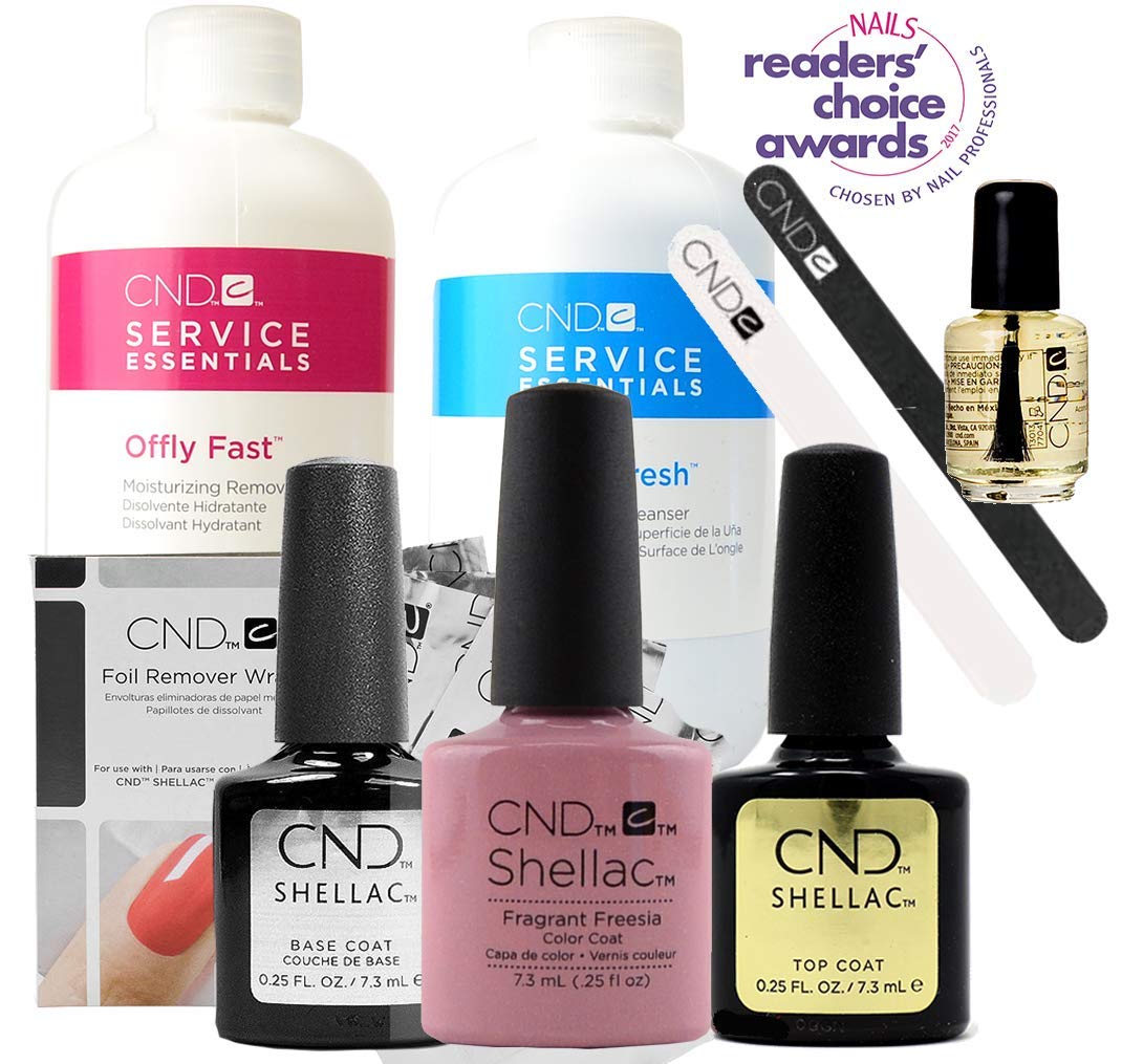 CND Shellac Starter Kit Manicure and Pedicure Set, Fragrant Freesia