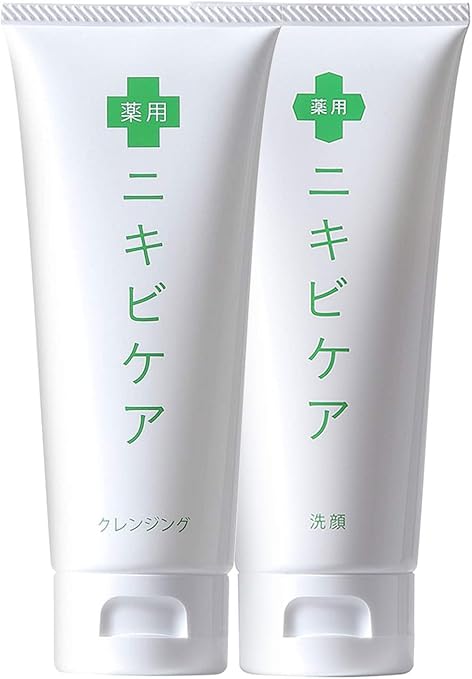Amazon 医薬部外品 薬用 ニキビケア 洗顔 クレンジング 洗顔 セット 香料 無添加 大人ニキビ 予防 あご おでこ 鼻 アクネ 対策 ヒアルロン酸 グリチルリチン酸2k 配合 メンズ レディース 100g 100g 薬用