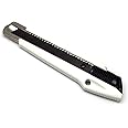 NT Cutter Extra Sharp; Blade Utility Knife, Black and White (MNCR-L1R), 18mm Heavy-Duty