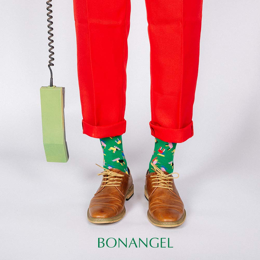 Dress Socks for Men & Women,Colorful Funny Crazy Novelty Fun Dress Socks Pack by Bonangel,Cool Pattern Crew Socks With Gift Box