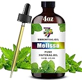 Melissa Essential Oil (4 oz/120 ml) — Melissa Oils for Aromatherapy, diffusers, humidifiers, Home fragrances, DIY Skincare, soap Making, DIY Candle Making, Relaxation, Yoga, and Meditation