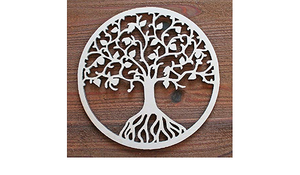 Amazon Com Tree Of Life W Leaves 1 8 Thick Unfinished Wood Cutout Cut Out Shape Ready To Paint Various Sizes Handmade