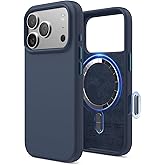 elago for iPhone 17 Pro Case, Premium Magnetic Silicone Case, Compatible with MagSafe, Liquid Silicone Material, Protective Cover, Shockproof, Slim Phone, 6.3 inch (Jean Indigo)