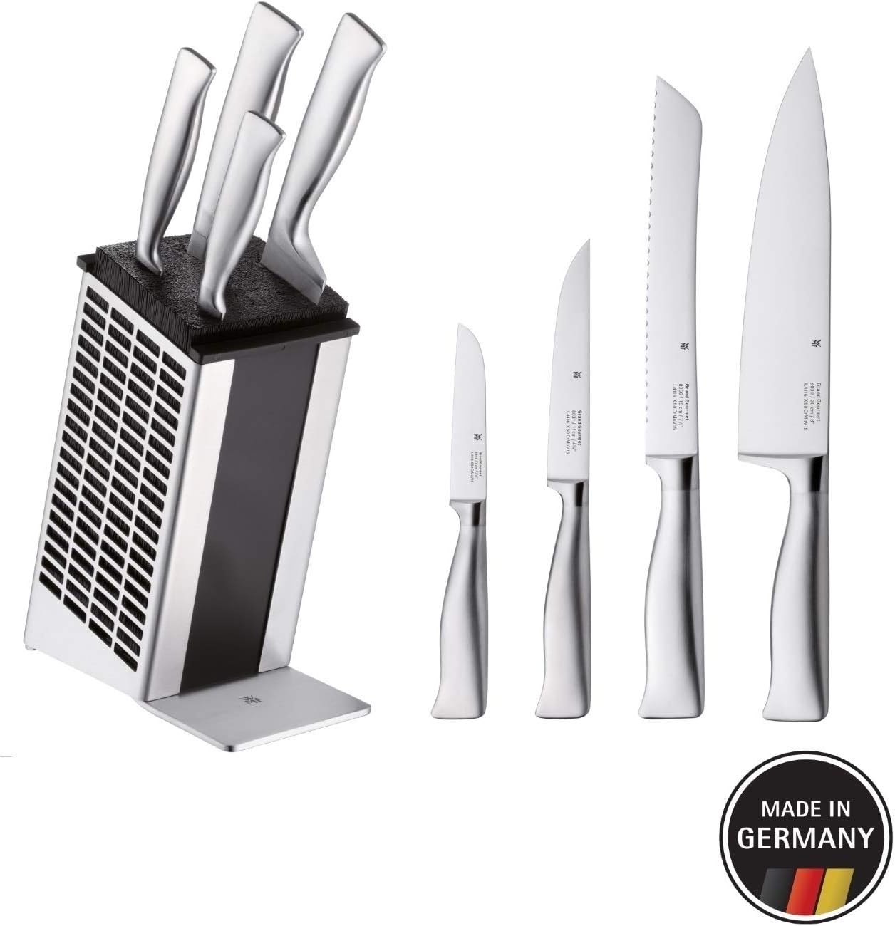 WMF Grand Gourmet Knife Block with 5 Knives, Silver Amazon.co.uk