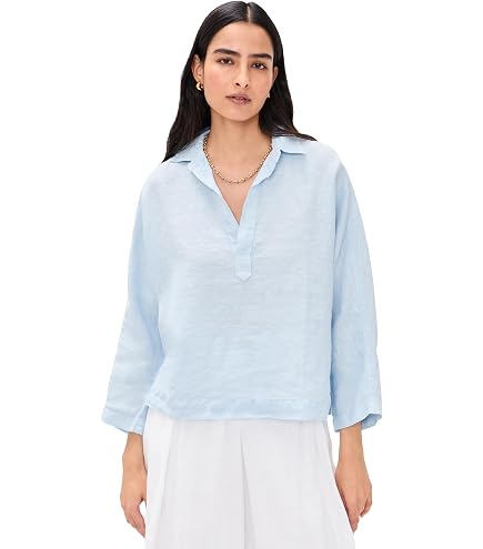 Frank & Eileen Women's Shirley Oversized Button-Up Shirt, White