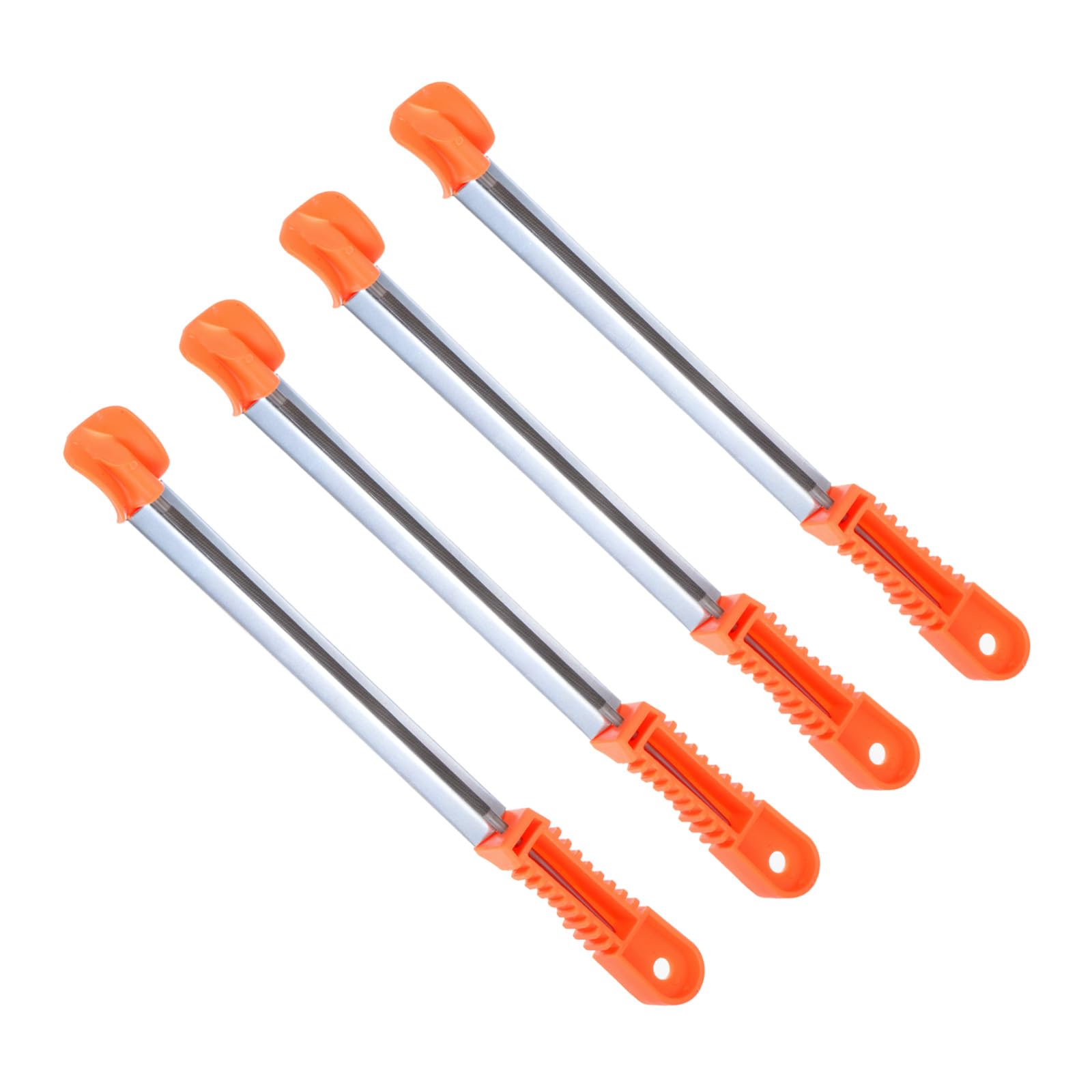 CoCud Chainsaw File, 11/64" (4.5mm), Chrome Steel Round Sharpener Files with Non-slip Sharpening Guide Handle - (Applications: for Sharpening Chain Saws), 4pieces