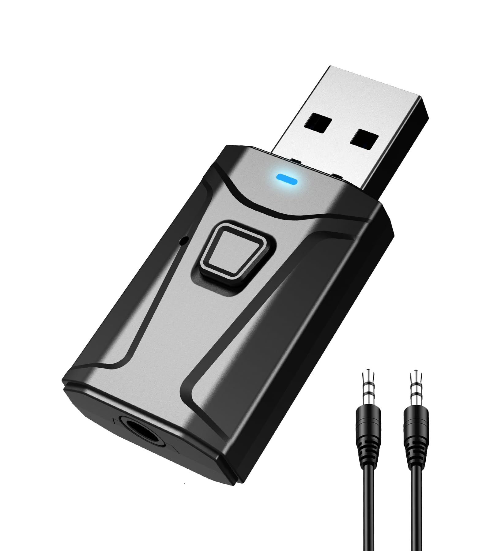 Photo 1 of USB Bluetooth Adapter for Car, Bluetooth Transmitter Receiver Plug & Play, 3.5mm AUX Wireless Audio Adapter for TV, Headphone, PC, Stereo, TSNAM